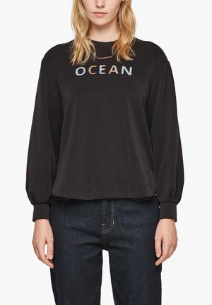 LANGARM - Sweatshirt - black statement print