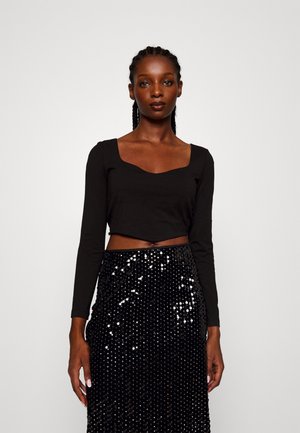 ONLY Petite ONLLOPI HEARTSHAPE  - T-shirt à manches longues - black