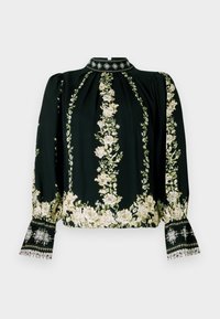 MARION CROPPED BLOUSE - Bluza - black/multi-coloured