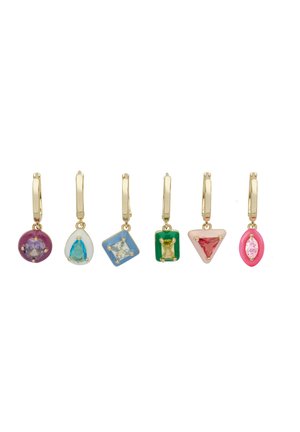 6 PACK SOPHIE - Orecchini - multicolour hoop yellow gold