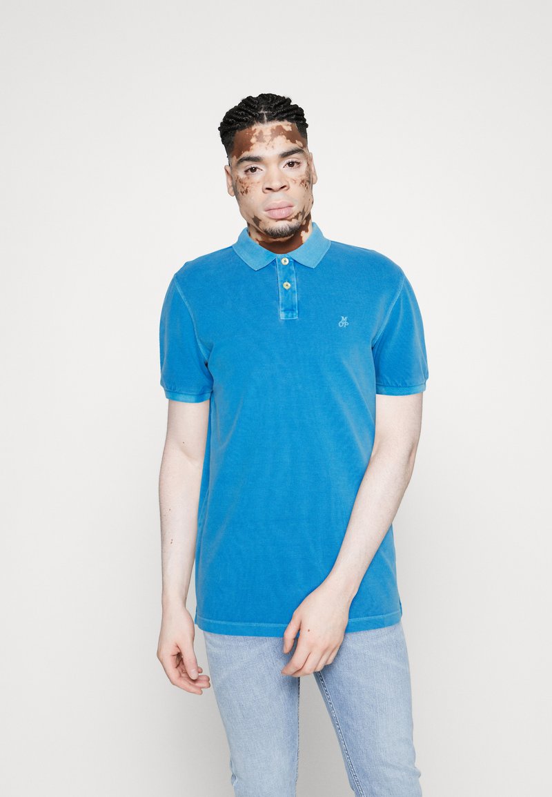 Marc O'Polo SHORT SLEEVE SLITS AT HEM - Pikeepaita - blue