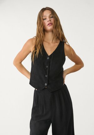 Stradivarius BUTTONED - Vesta - black
