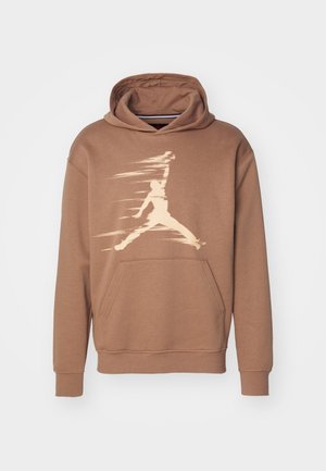Jordan M J HBR FLC PO - Hættetrøje - archaeo brown/orange chalk
