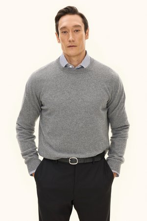 Oscar Jacobson VALTER ROUNDNECK - Neule - grey melange