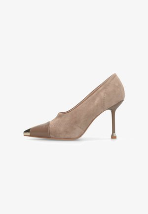 LIU JO, LIU JO METALLIC TOE CAP PUMPS - Ψηλοτάκουνα παπούτσια - taupe