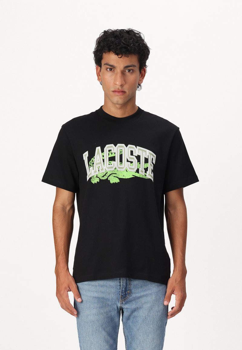 Lacoste Apdrukāts T-krekls - black