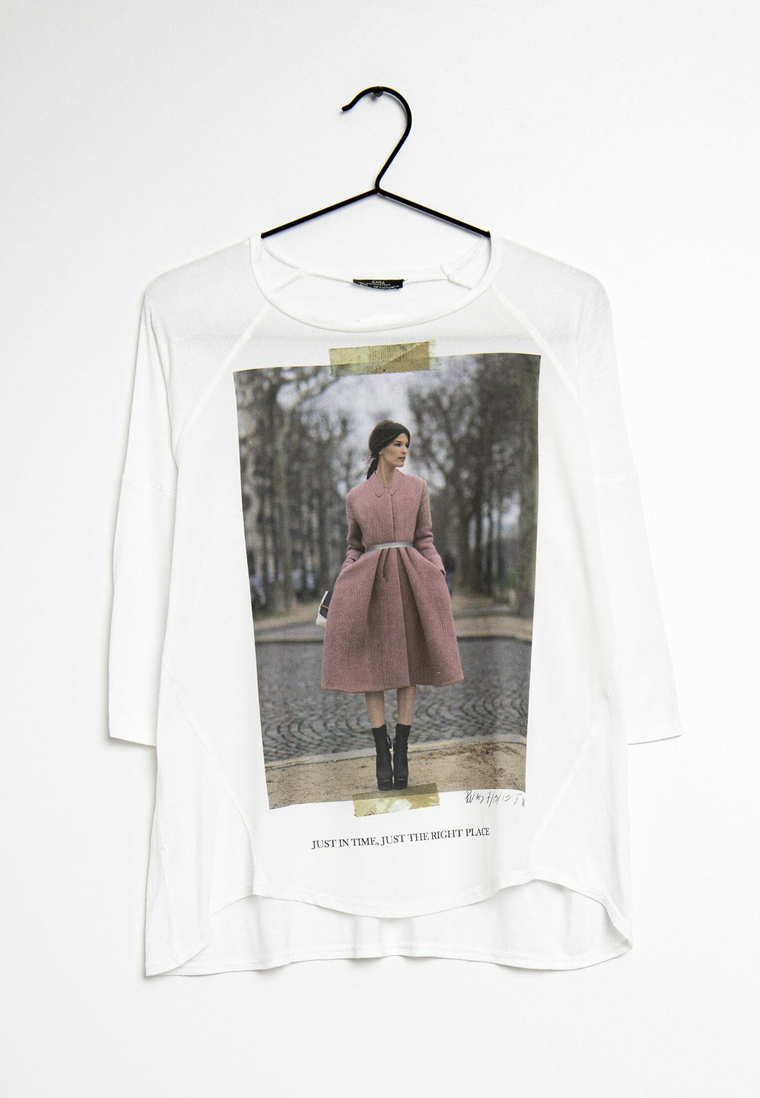 Zara T-shirt à manches longues white/blanc (Seconde main