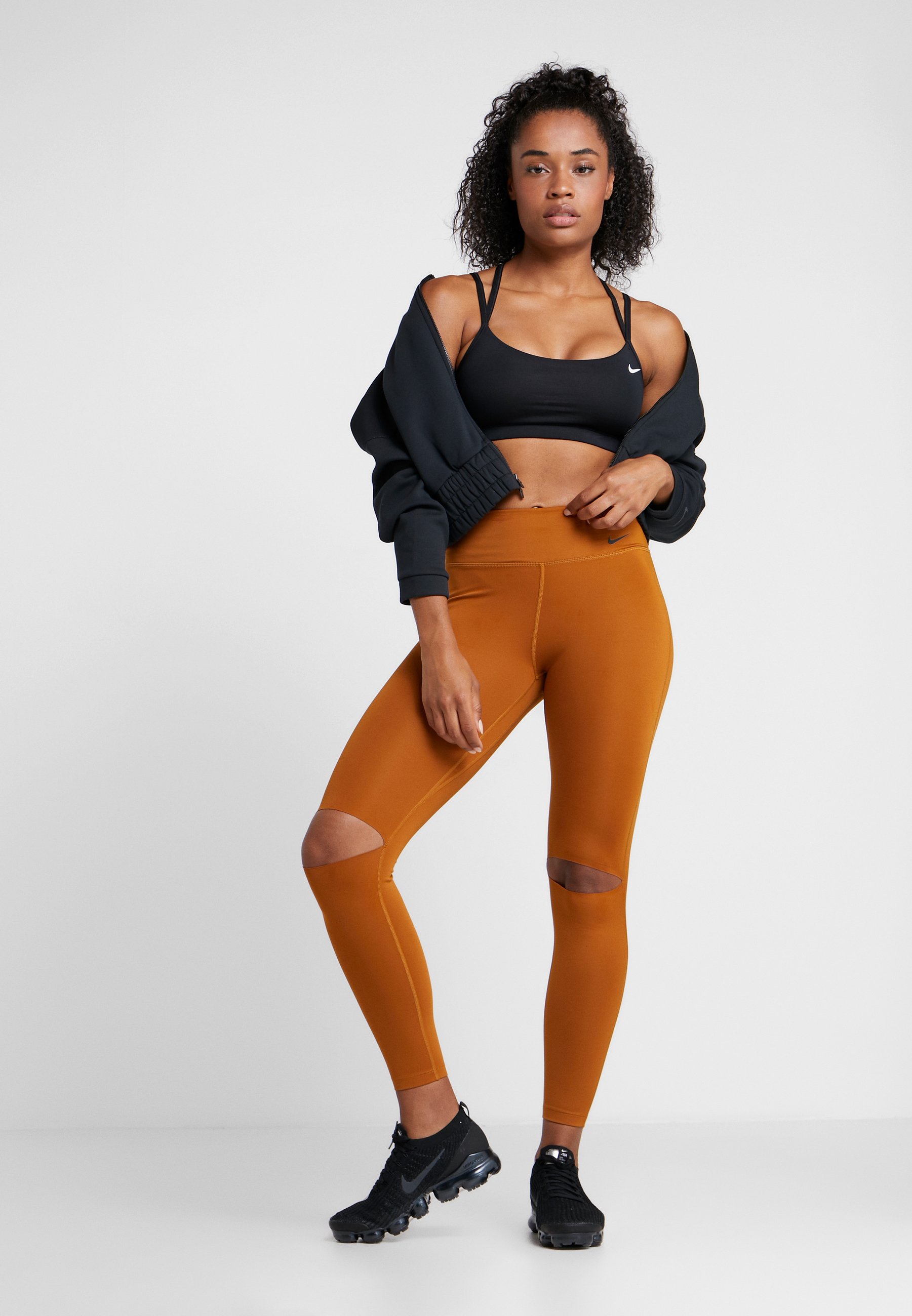Nike Performance REBEL ONE Tights burnt siennablack Nike Performance REBEL Bukse burnt siennablack Zalando.no