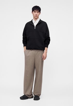 Han Kjøbenhavn, HALF ZIP CREWNECK UNISEX - Sweatshirt - black