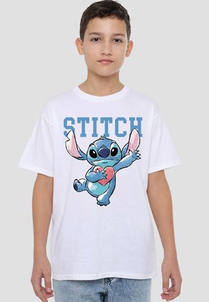 Disney LILO AND STITCH CLUTCHING HEARTS - T-Shirt print - white