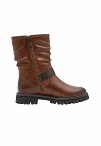 Marco Tozzi Bottines de cowboy / motard - cognac comb