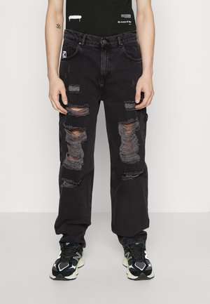 RETRO BAGGY WORKWEAR HEAVY DISTRESSED DENIM
 - Jeans baggy - black