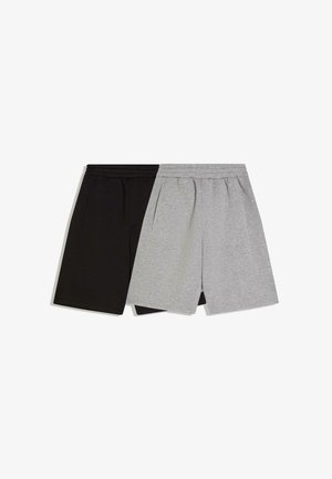 PACK 2X OVERSIZE - BERMUDA - Spodnji deli trenirk - grey/black