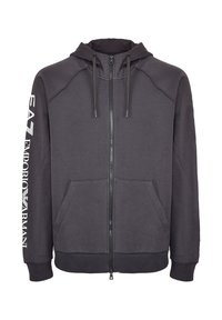 EA7 Emporio Armani CON CAPPUCCIO LOGO SERIES - Felpa con zip - asphlat