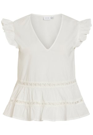 VILA, VIHUMILA FRILL - Pusero - snow white
