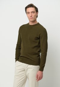 PROFUOMO THE STRUCTURE BASIC CREW - Stickad tröja - dark green