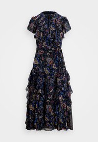 Lauren Ralph Lauren FLORAL RUFFLE TRIM GEORGETTE DRESS - Kasdienė suknelė - navy multi