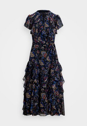 Lauren Ralph Lauren FLORAL RUFFLE TRIM GEORGETTE DRESS - Päevakleit - navy multi