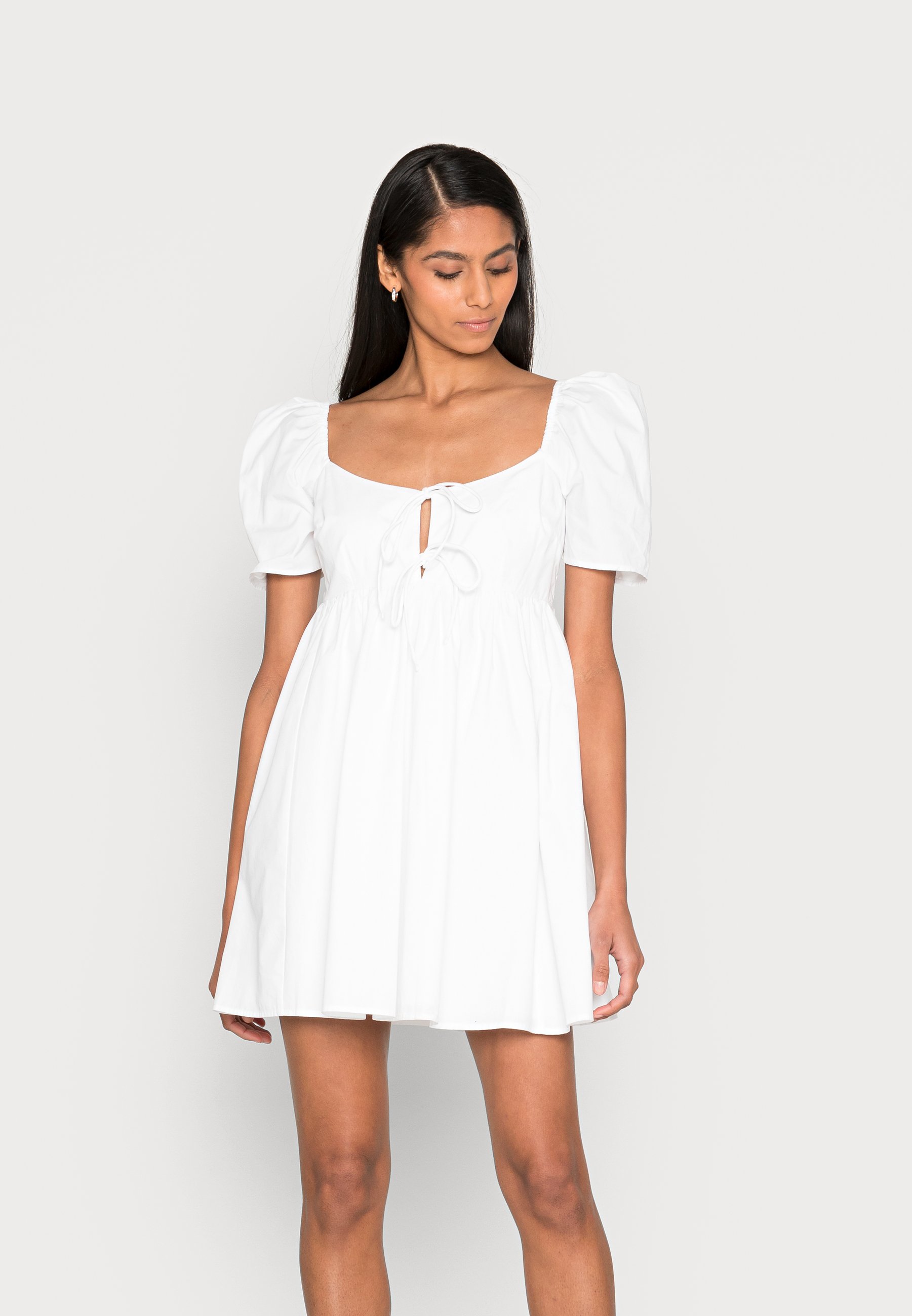 Abercrombie & Fitch - KEYHOLE BABYDOLL - Kjole - white