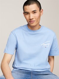 Tommy Jeans SIGNATURE TEE - T-shirts med print - westside blue