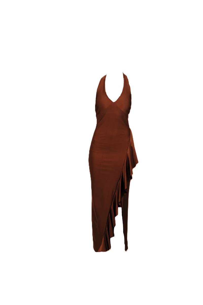 WAL G. Maxi-jurk bruin