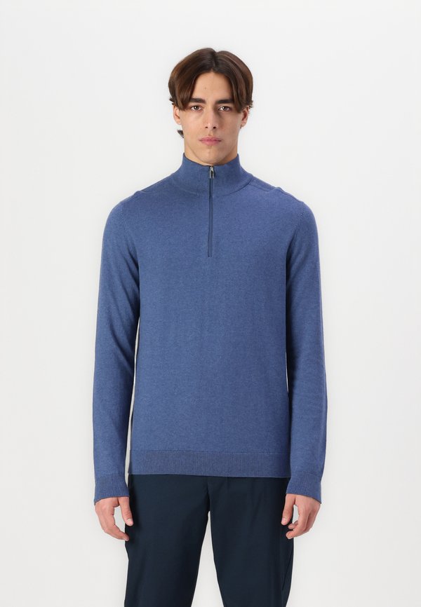 SLHBERG HALF ZIP NOOS - Strickpullover - oceana