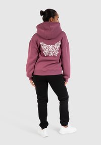 Smilodox NALA BACK PRINT HOODIE - Kapuzenpullover - dunkel rosa