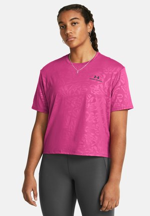 Under Armour SHORT-SLEEVES VANISH ENERGY EMBOSS  - Sports T-shirt - astro pink