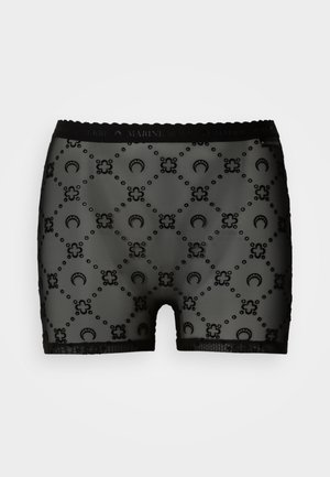 MOONOGRAM FLOCK BIKER SHORTS - Boxerky - black