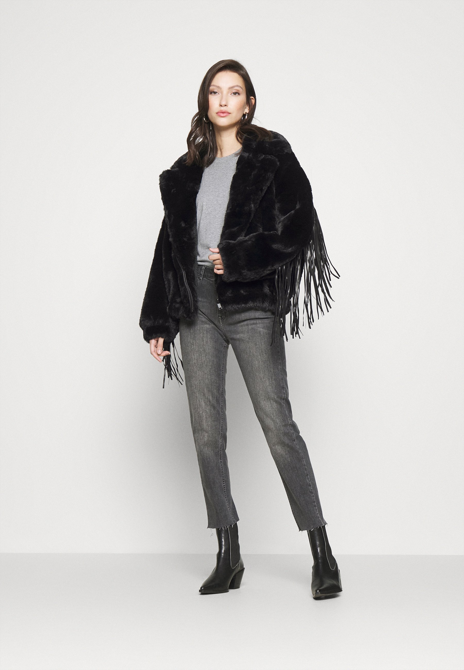 sixth june faux shearling jacket in tan