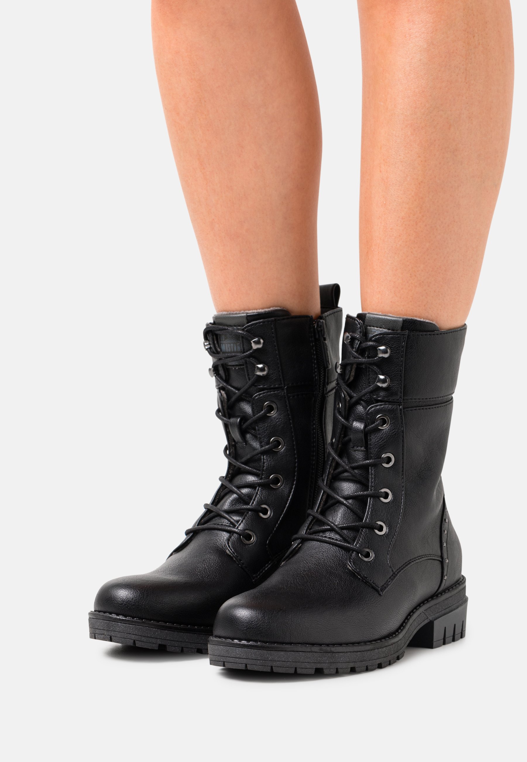 Mustang Bottines à lacets - schwarz/noir - ZALANDO.FR