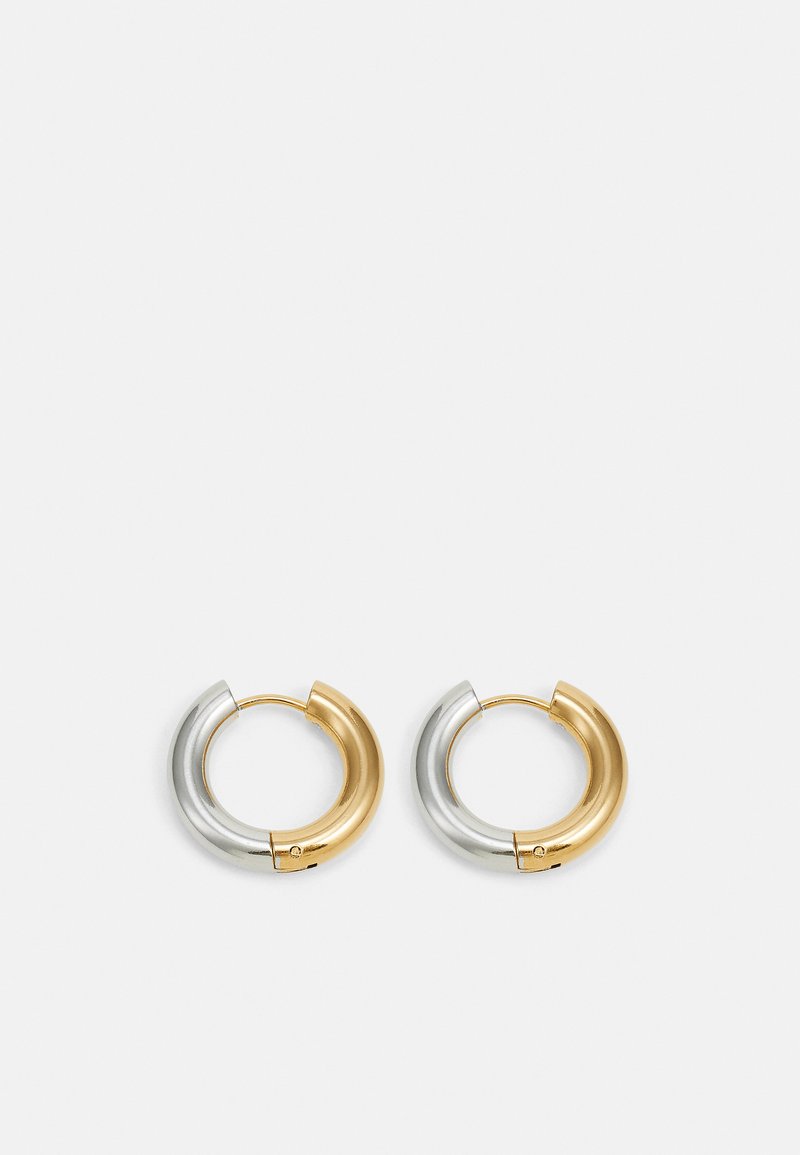 Icon Brand TWO TONE HOOPS UNISEX - Auskarai - silver-coloured/gold-coloured