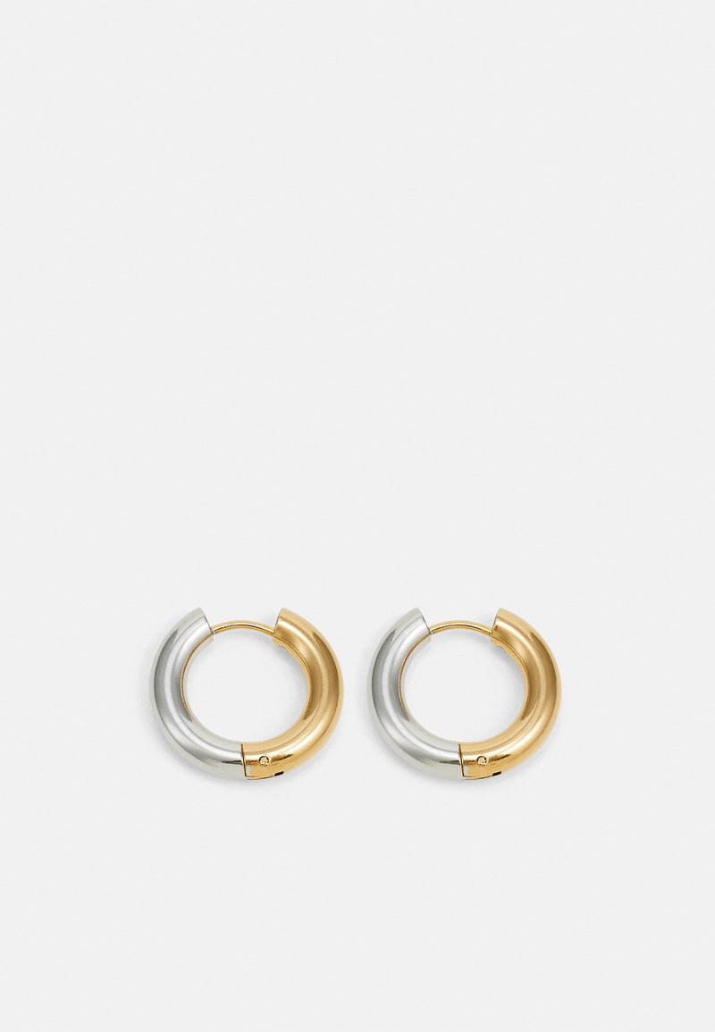 Icon Brand - TWO TONE HOOPS UNISEX - Pendientes - silver-coloured/gold-coloured, Ampliar