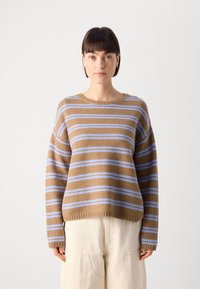 Mos Mosh TWO STRIPE - Jumper - true camel