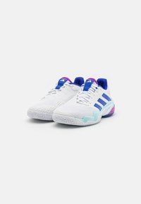 adidas Performance BARRICADE 13 - Tenisice za sve terene - footwear white/lucid blue/semi flash aqua