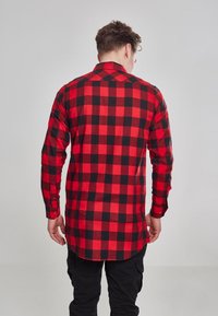 Checked Flannel Peak Snapback Cap – Black/Red Plaid, Acrylic/Wool Blend, One Size Fits Most, Casual Streetwear