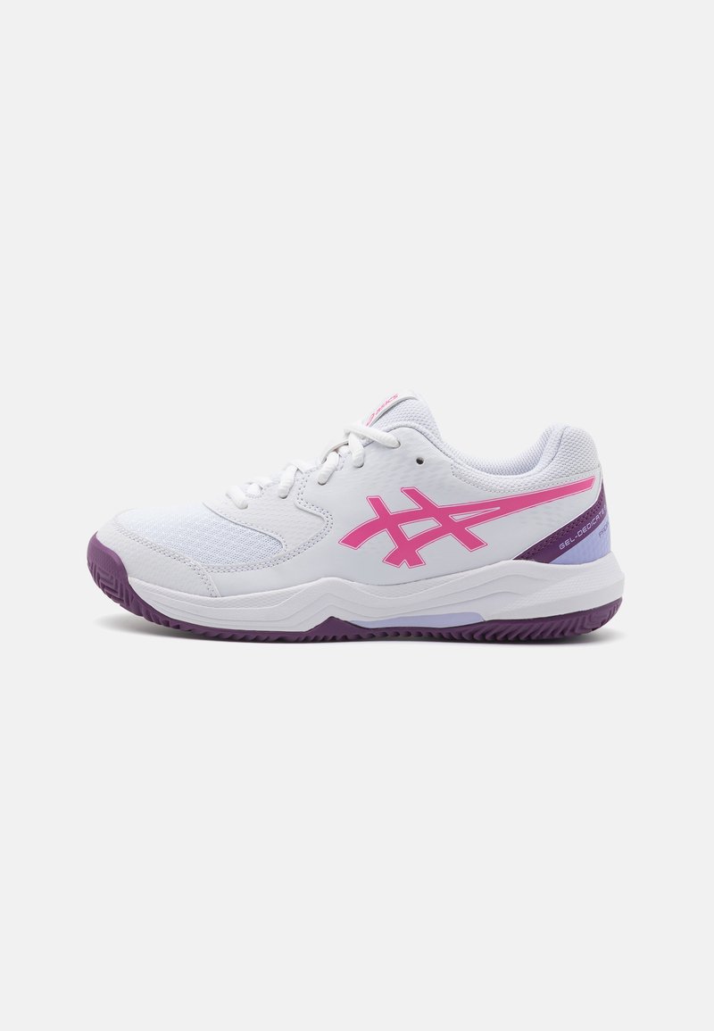 ASICS GEL DEDICATE 8 UNISEX - Tenisice za sve terene - white/dragon fruit