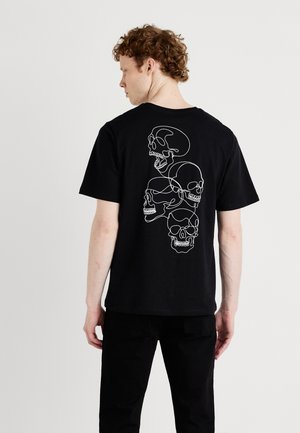 Jack & Jones JJSCULLY TEE CREW NECK - T-shirt imprimé - black