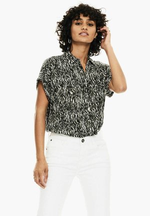 Button-down blouse - black