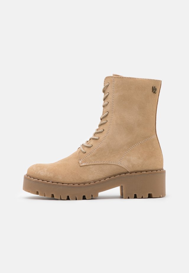 GINTO - Platform ankle boots - beige