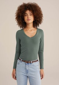 WE Fashion Hosszú ujjú felső - green