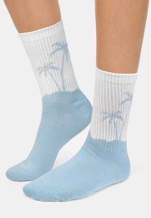 NUR DIE, UNISEX 2 PACK - Socks - blaue palme weiss