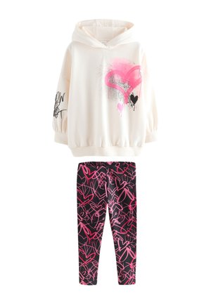 Next REGULAR FIT - Hættetrøje - ecru pink graffiti