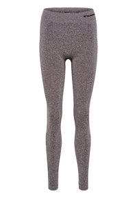 SEAMLESS MID - Tights - chocolate plum melange