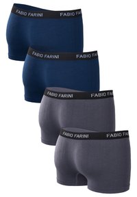 Fabio Farini 4er PACK RETRO BOXERSHORT TRUNKS OHNE SEITLICHE NAHT HIPSTER - Weite Boxershorts - anthracite/dark blue