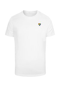 GLOSSY HEART PRIDE - T-shirt basic - white
