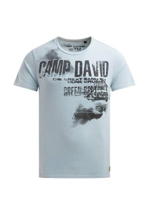 Camp David, Print T-shirt - silver-coloured/blue