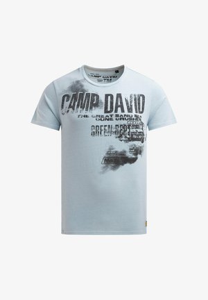 Camp David, T-Shirt print - silver-coloured/blue