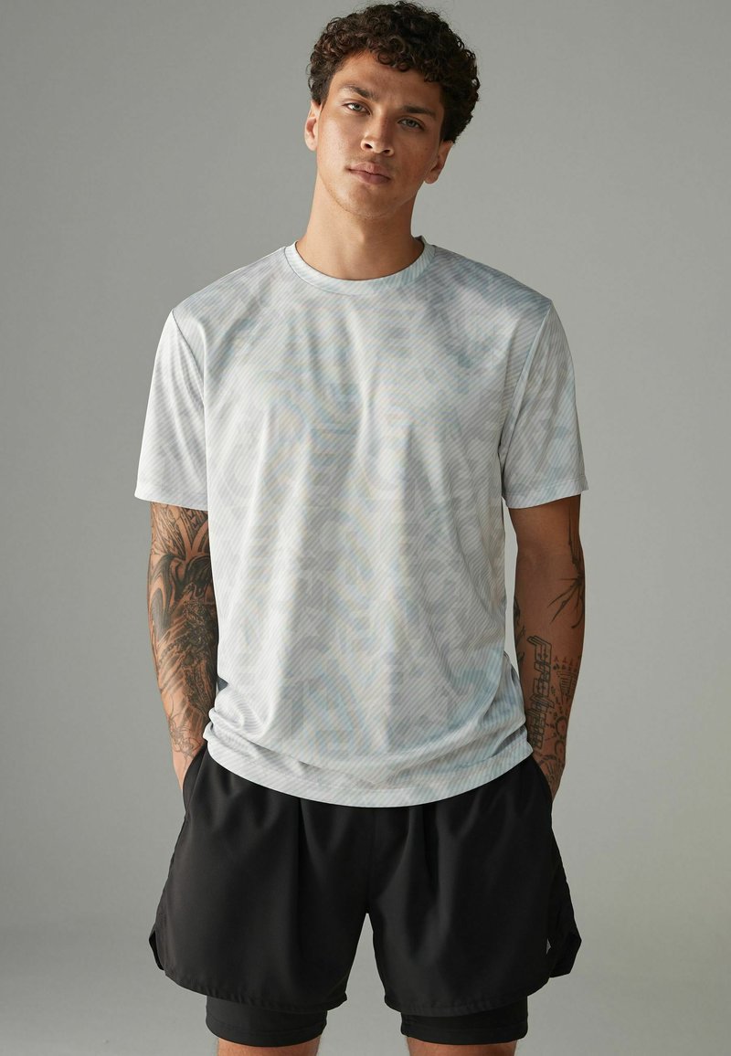 Next ACTIVE TIE DYE - T-shirts print - grey ecru