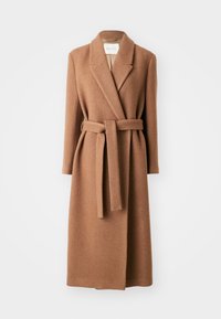 TEXTURED WRAP COAT - Classic coat - cacao